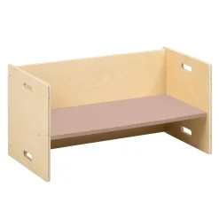 Kubenbank 72 x 36 cm, Sitzfläche Altrosa