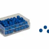 Kunststoffdose mit 100 blauen Perlen