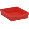 Kunststoffkasten Größe III rot, 31 cm breit, 37 cm tief, 7,5 cm hoch