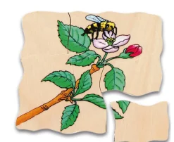 Lagenpuzzle Apfel, Holzpuzzle mit 5 Lagen, 4-7 Jahre