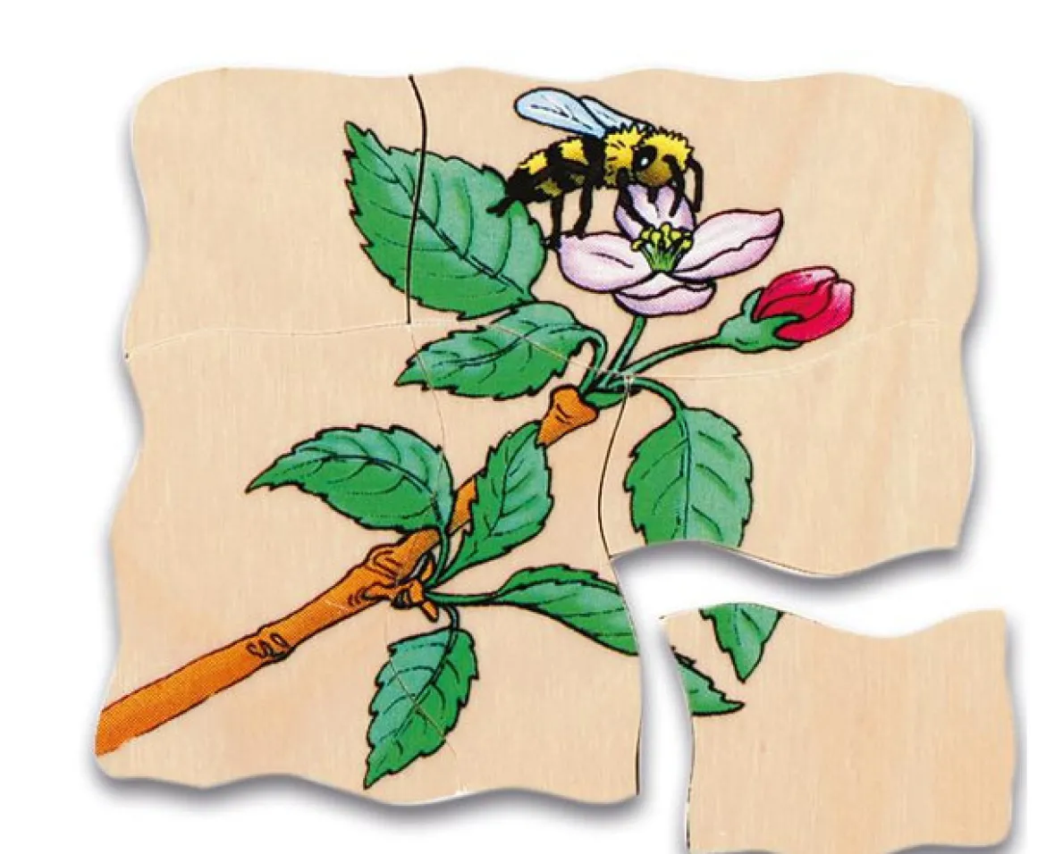 Lagenpuzzle Apfel, Holzpuzzle mit 5 Lagen, 4-7 Jahre