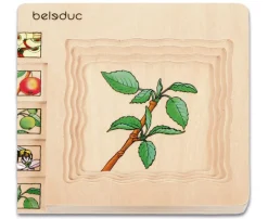 Lagenpuzzle Apfel, Holzpuzzle mit 5 Lagen, 4-7 Jahre