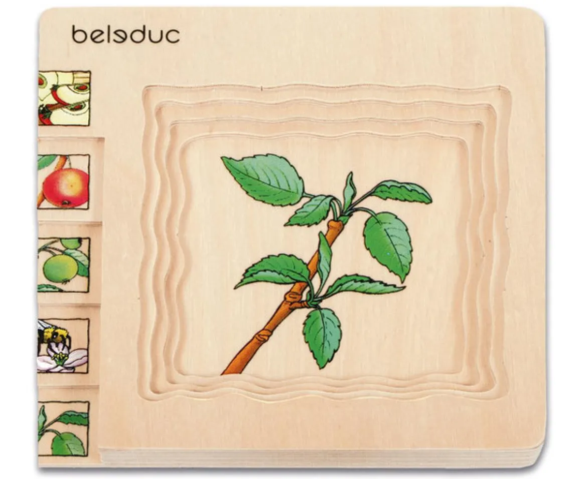 Lagenpuzzle Apfel, Holzpuzzle mit 5 Lagen, 4-7 Jahre