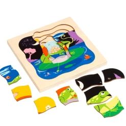 Lagenpuzzle Frosch, ab 4 Jahre