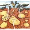 Lagenpuzzle Kartoffel, Holzpuzzle mit 5 Lagen, 4-5 Jahre