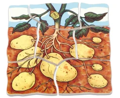 Lagenpuzzle Kartoffel, Holzpuzzle mit 5 Lagen, 4-5 Jahre