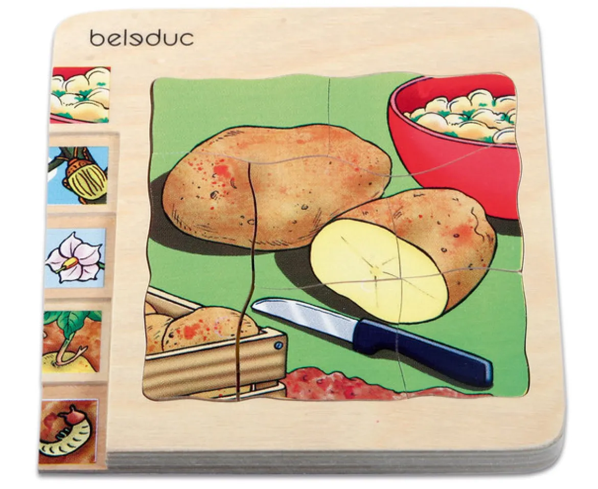 Lagenpuzzle Kartoffel, Holzpuzzle mit 5 Lagen, 4-5 Jahre