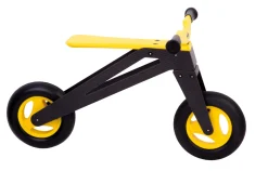 Laufrad "Caborunner", mit zwei Rädern, aus Carbon und Holz, gelb/schwarz, ab 2 Jahre
