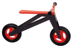 Laufrad "Caborunner", mit zwei Rädern, aus Carbon und Holz, rot/schwarz, ab 2 Jahre