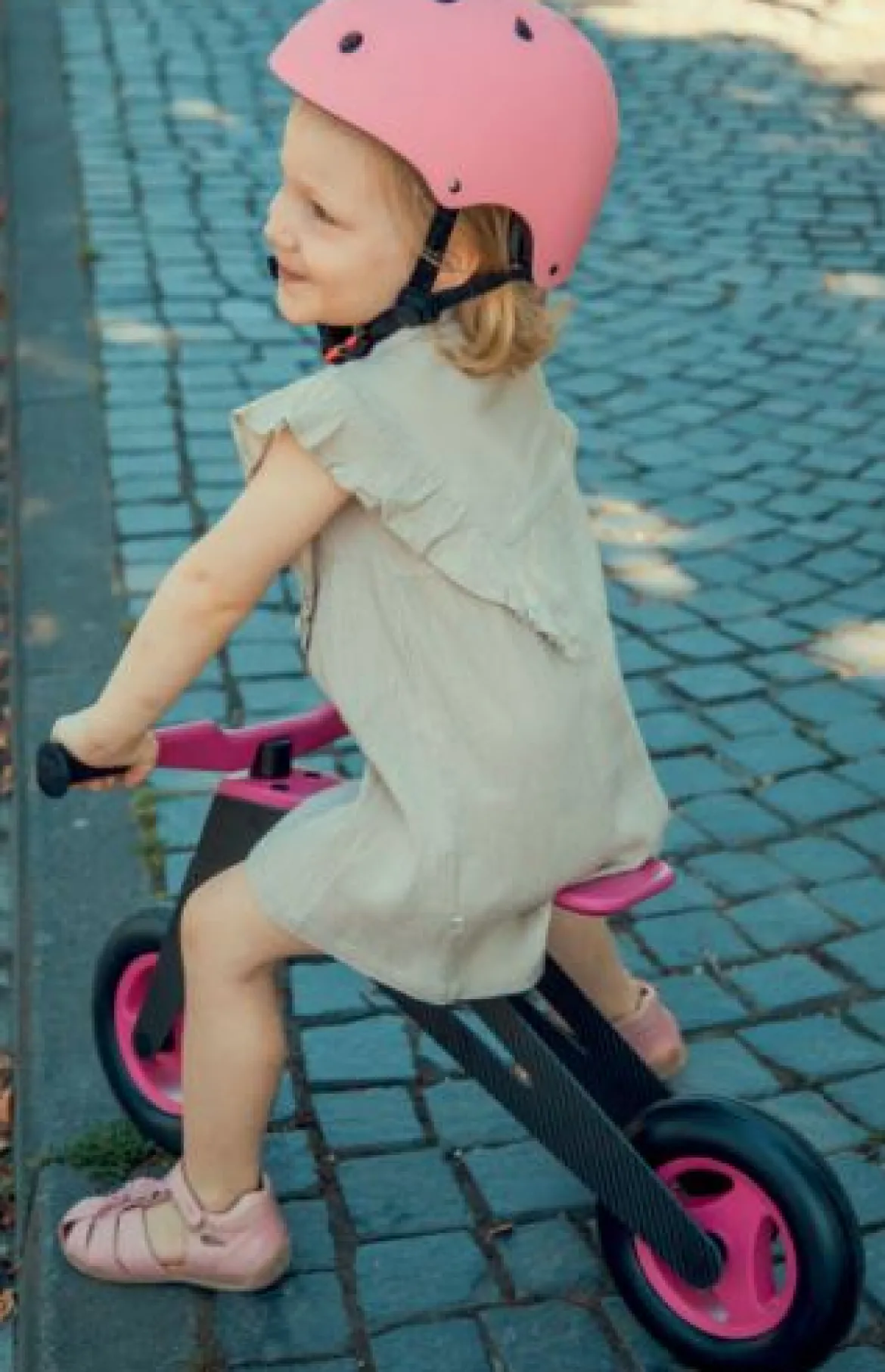 Laufrad "Caborunner", mit zwei Rädern, aus Carbon und Holz, rot/schwarz, ab 2 Jahre