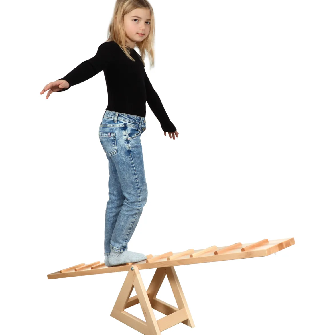 Laufwippe aus Holz, 170 x 17 x 26 oder 32 cm, max. Tragkraft 35 kg