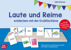Laute und Reime entdecken mit der Erzählschiene, 48 Bild- und Wortkarten, ab 4 Jahre
