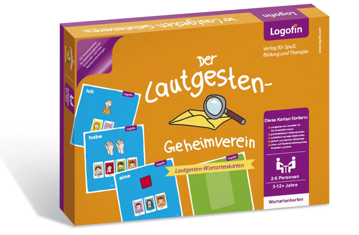 Lautgesten Wortartenkarten, Grammatik-Spiel, ab 3 Jahre