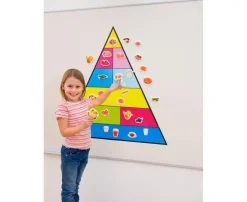 Lebensmittelpyramide und 50 Bilder, magnetisches Set, ab 8 Jahre