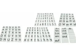 Legekasten Deutsch blau mit 3 Tafeln, 160 Buchstaben