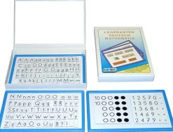 Legekasten Deutsch & Mathematik in blau mit 3 Tafeln, 215 Elemente, 1.-2. Klasse