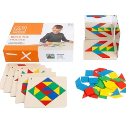 Legespiel Geometrische Formen mit Aufgabenkarten, ab 3 Jahre