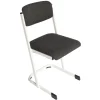 Lehrerstuhl, Sitzhöhe 46 cm, U-Fuß, Polster AD066 Anthrazit, Kunststoffgleiter