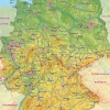 Leinenkarte in Schulausführung, Deutschland physisch