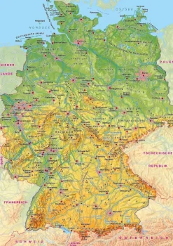 Leinenkarte in Schulausführung, Deutschland physisch
