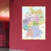 Leinenkarte in Schulausführung, Deutschland politisch