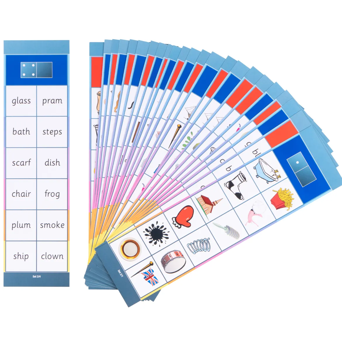 Lernkarten, Flocards Grundschule, Englisch E2, englische Version, 24-teilig