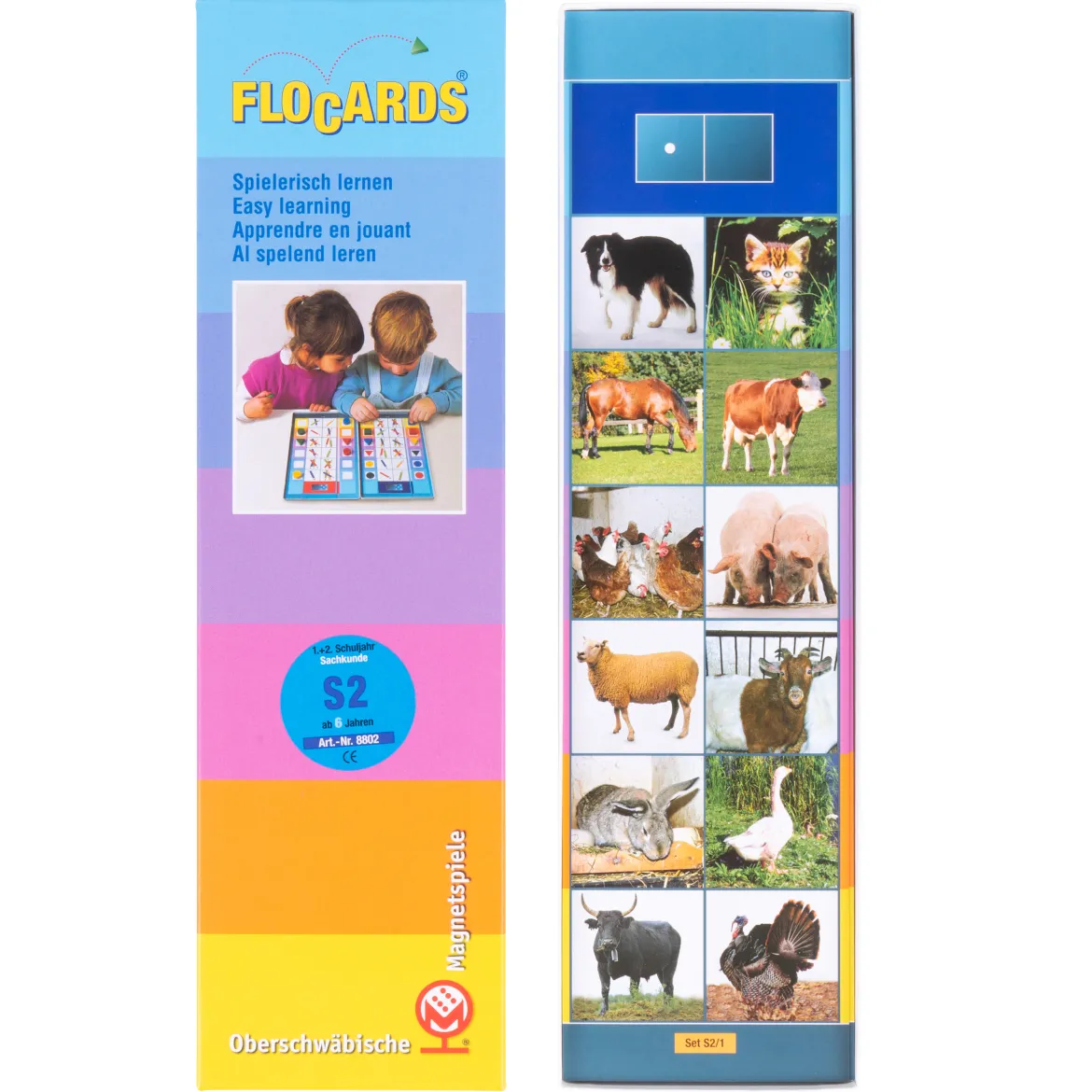 Lernkarten, Flocards Grundschule, Sachkunde S2, Tiere, 24-teilig