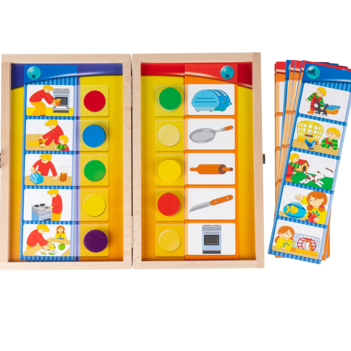 Lernspiel-Kontrollbox, Flocards Junior Starterset, mit Einsteigerkartensatz