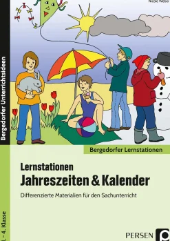 Lernstationen Jahreszeiten & Kalender, Buch, 1.-4. Klasse