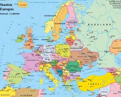 Lernteppich Europa politisch, 165 x 135 cm