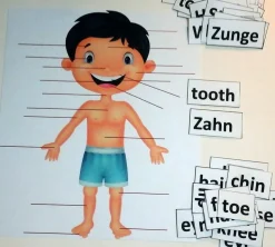 Lernteppich Mein Körper, deutsch/englisch