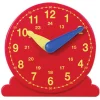 Lernuhr-Schüleruhr rot synchron,13 cm Durchmesser, 2. Klasse