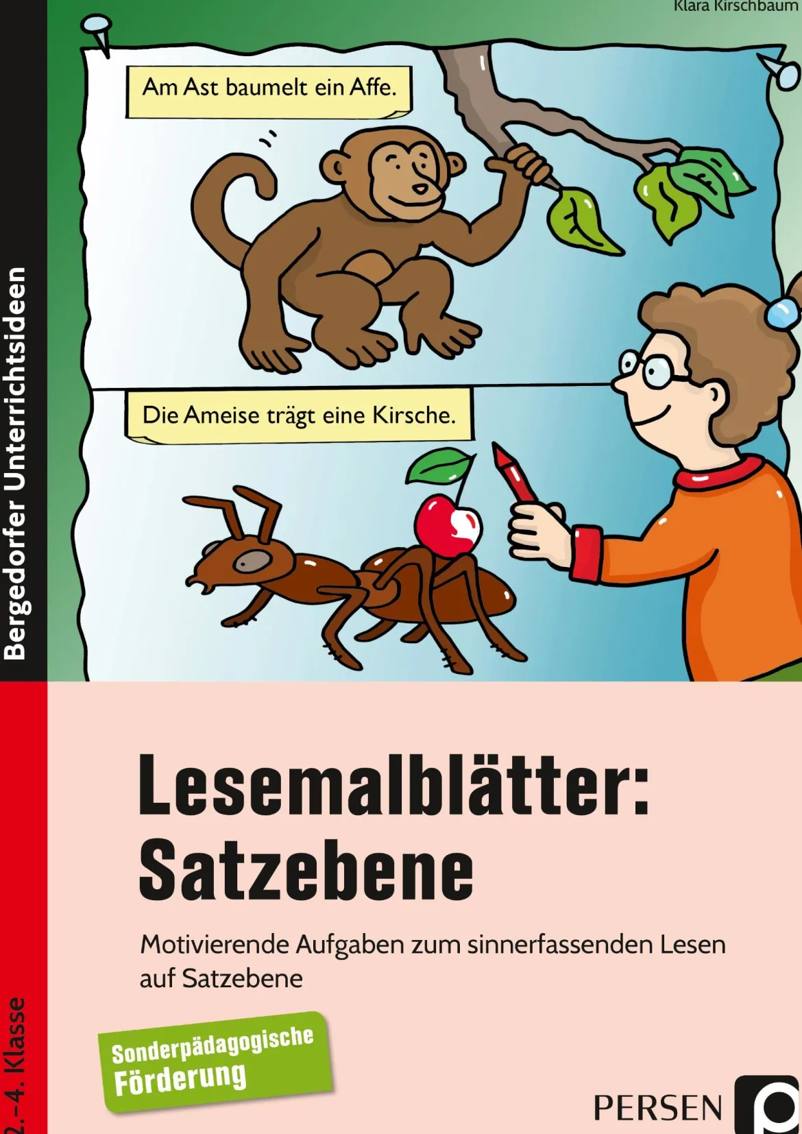 Lesemalblätter: Satzebene, Buch, 2. bis 4. Klasse