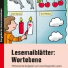 Lesemalblätter: Wortebene, Buch, 2. bis 4. Klasse