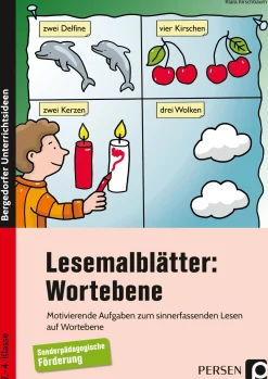 Lesemalblätter: Wortebene, Buch, 2. bis 4. Klasse