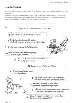 Lesen und verstehen, Aufgaben für das Leseverstehen A, 3.-4. Klasse