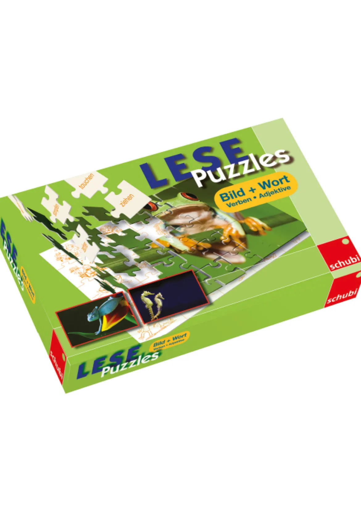 LESEpuzzles Bild + Wort: Verben und Adjektive, 6-9 Jahre