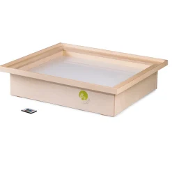 Leuchtsandkasten mit Ablagerahmen, 96 x 82,5 x 22,5 cm, LED Licht 16 Farben