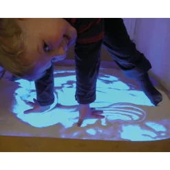 Leuchtsandkasten 84 x 70 x 18 cm, farbwechselnd, LED, Sandmalen, belastbar bis 70 kg