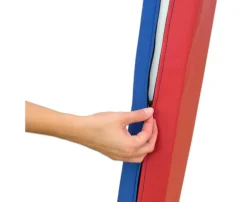 Liegepolster, Rot/Blau-Kombination 130 x 60 x 8 cm
