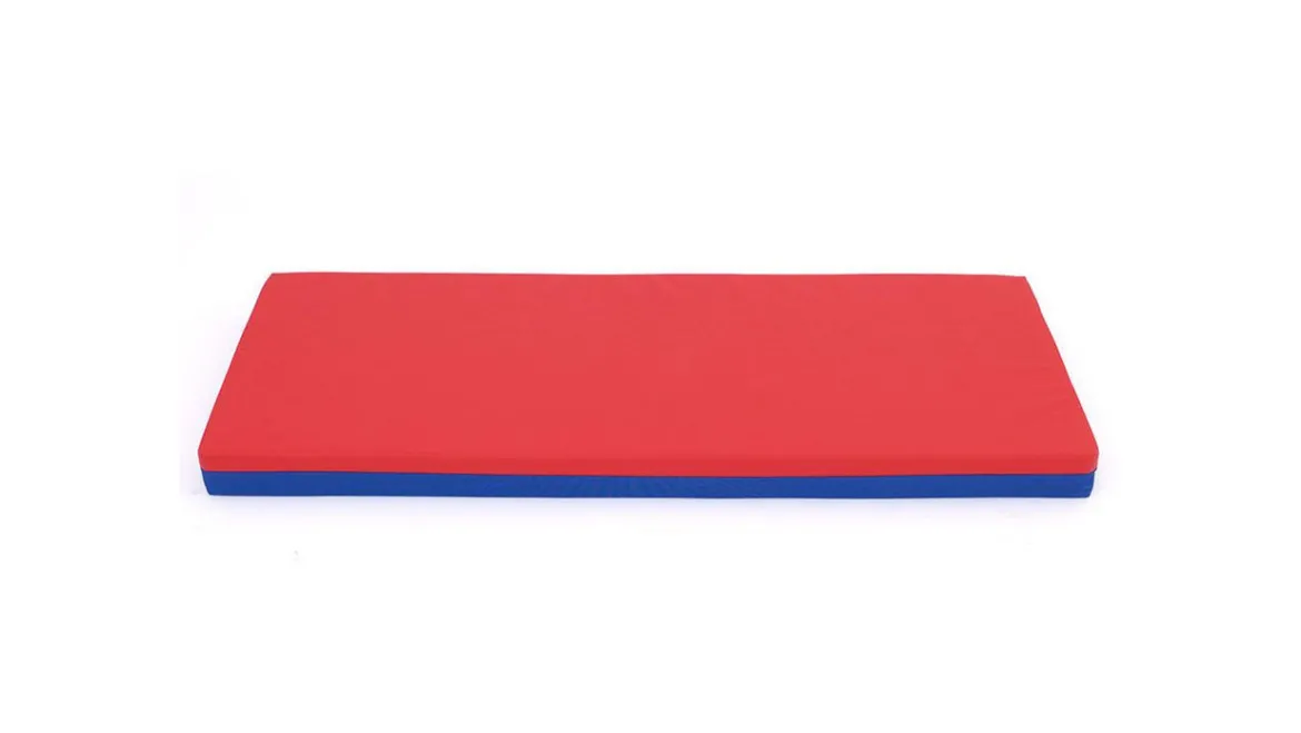 Liegepolster, Rot/Blau-Kombination 130 x 60 x 8 cm