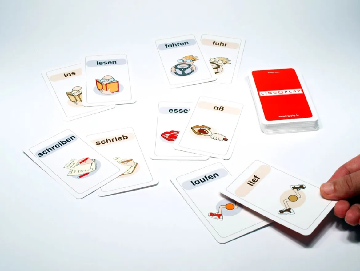 LingoCards Deutsch Lernen Präteritum - unregelmäßige Verben?, Lernspiel, ab 9 Jahre