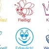 Lob-Stempel, 6 Stück, 3-10 Jahre