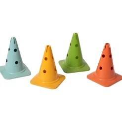 Lochkegel aus biobasiertem treeNside-Material, bunt, 4er-Set
