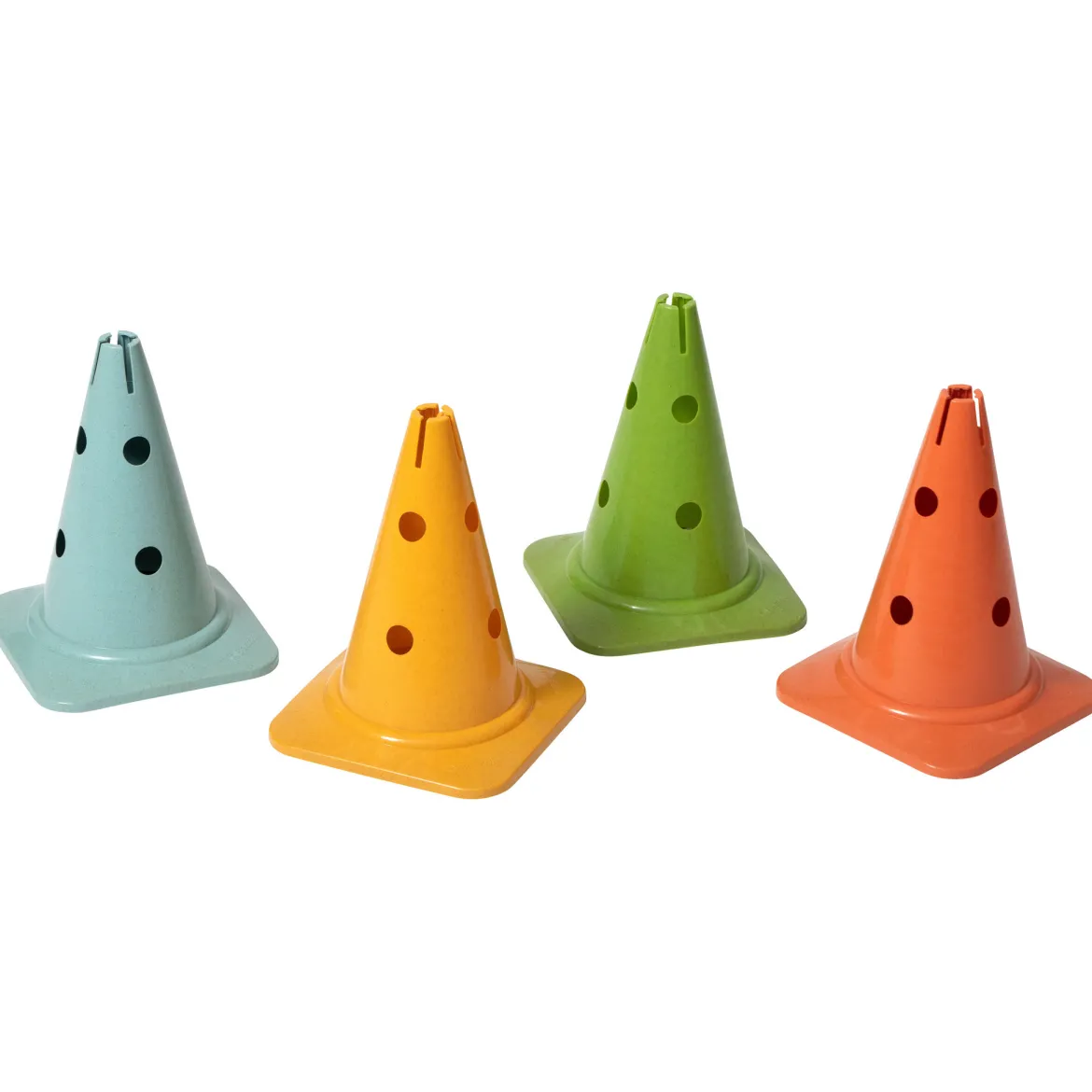 Lochkegel aus biobasiertem treeNside-Material, bunt, 4er-Set