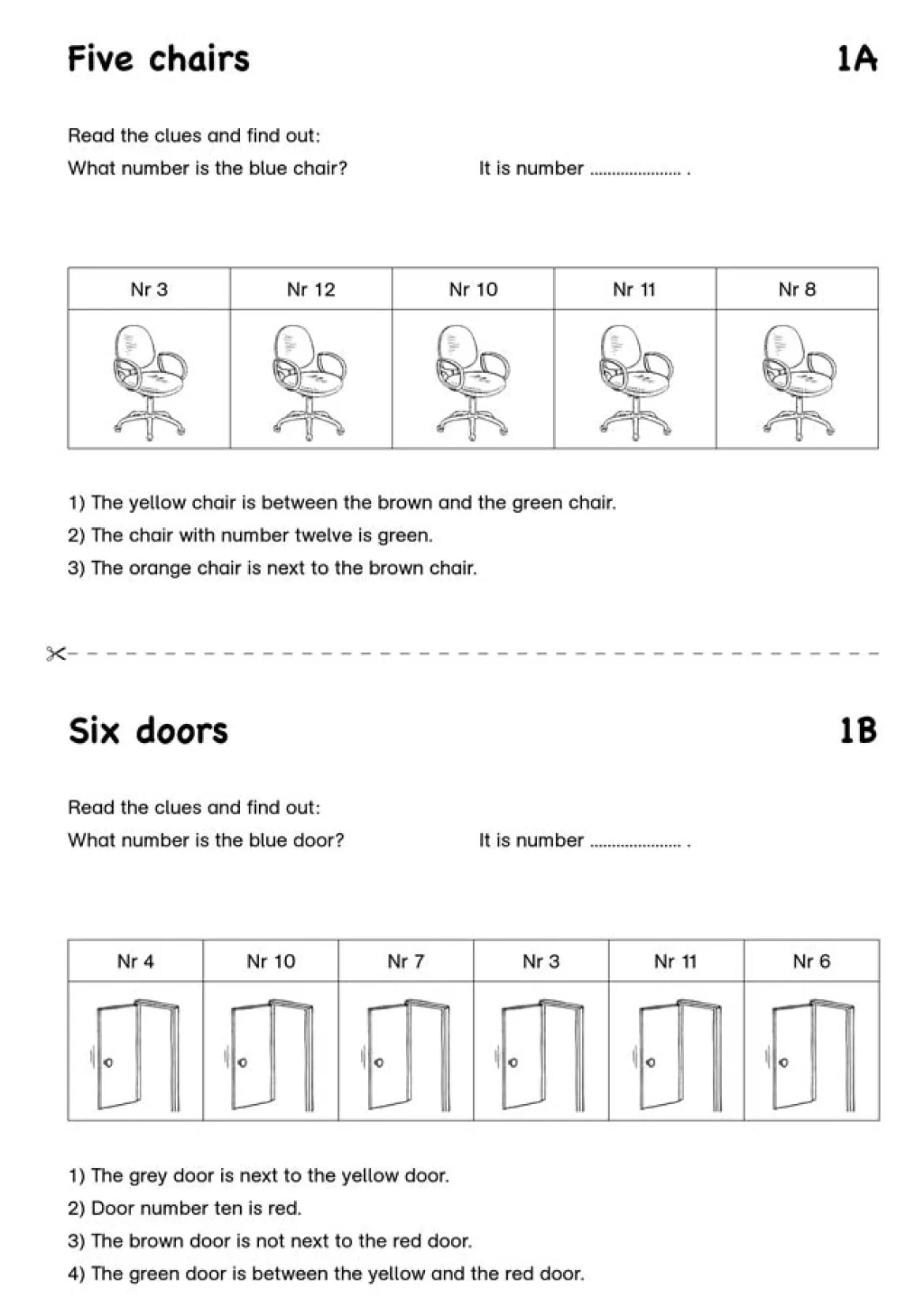 Logic Riddles 3, Kopiervorlagen, 3.-4. Klasse