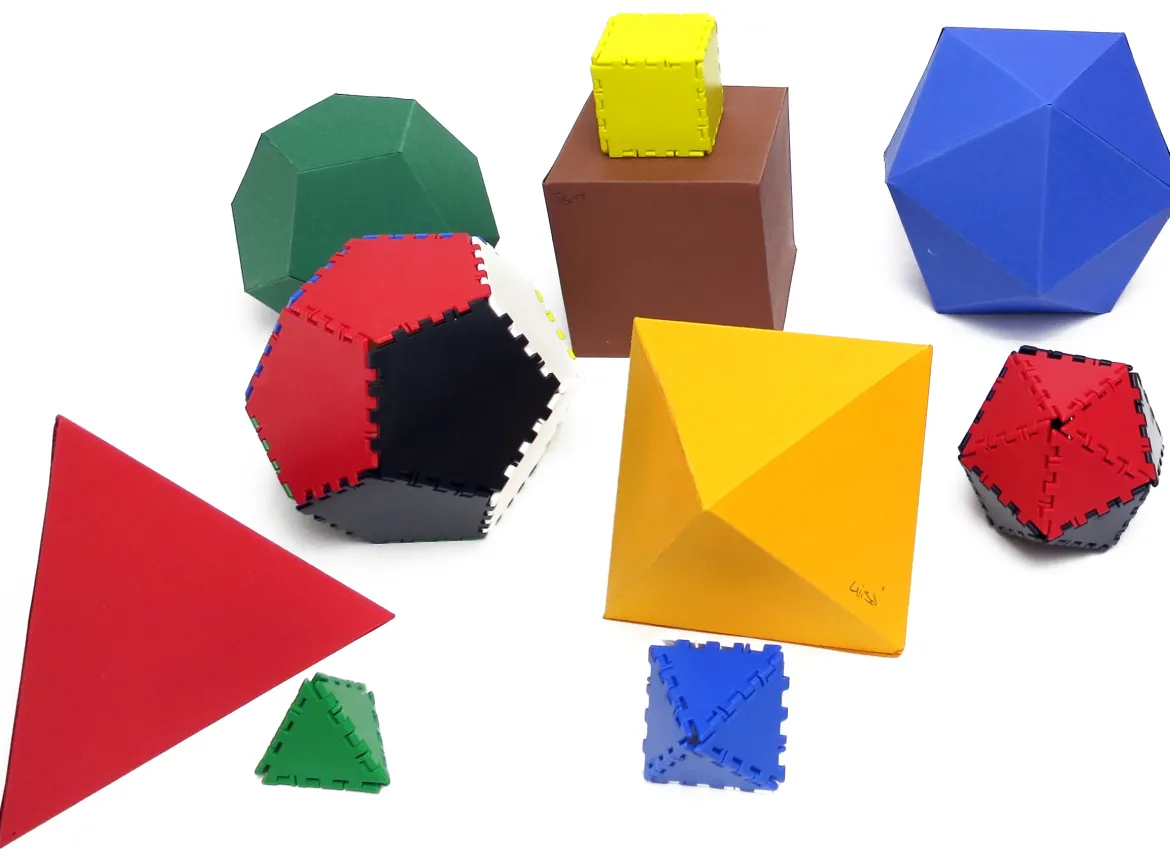 Lokon 312 Bauplättchen für geometrische Formen: Dreieck, Viereck und Fünfeck