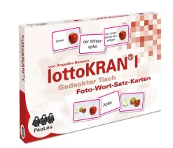 lottoKRAN I Gedeckter Tisch, Foto-Wort-Satz-Karten zur Aphasietherapie