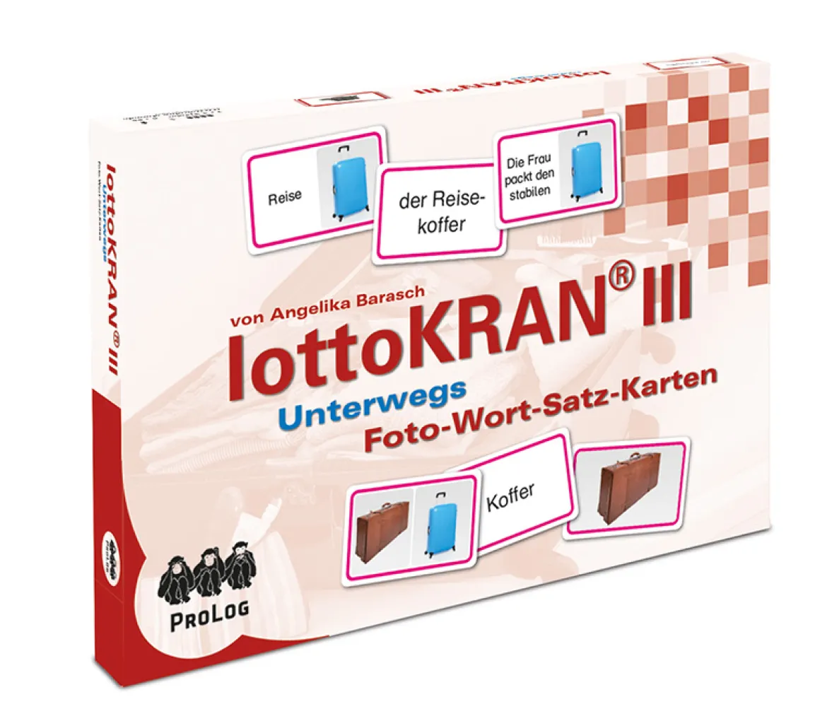 lottoKRAN III Unterwegs, Foto-Wort-Satz-Karten zur Aphasietherapie