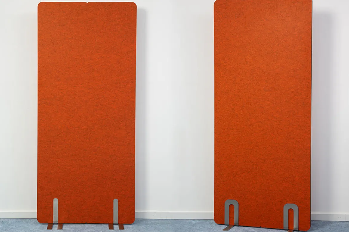 Lärmschutz Akustik-Trennwand, Orange, 180x80 cm, soni STELLWAND